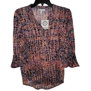 Kate Park size small Multicolor Women's Top New with tags! Cuffed sleeve
